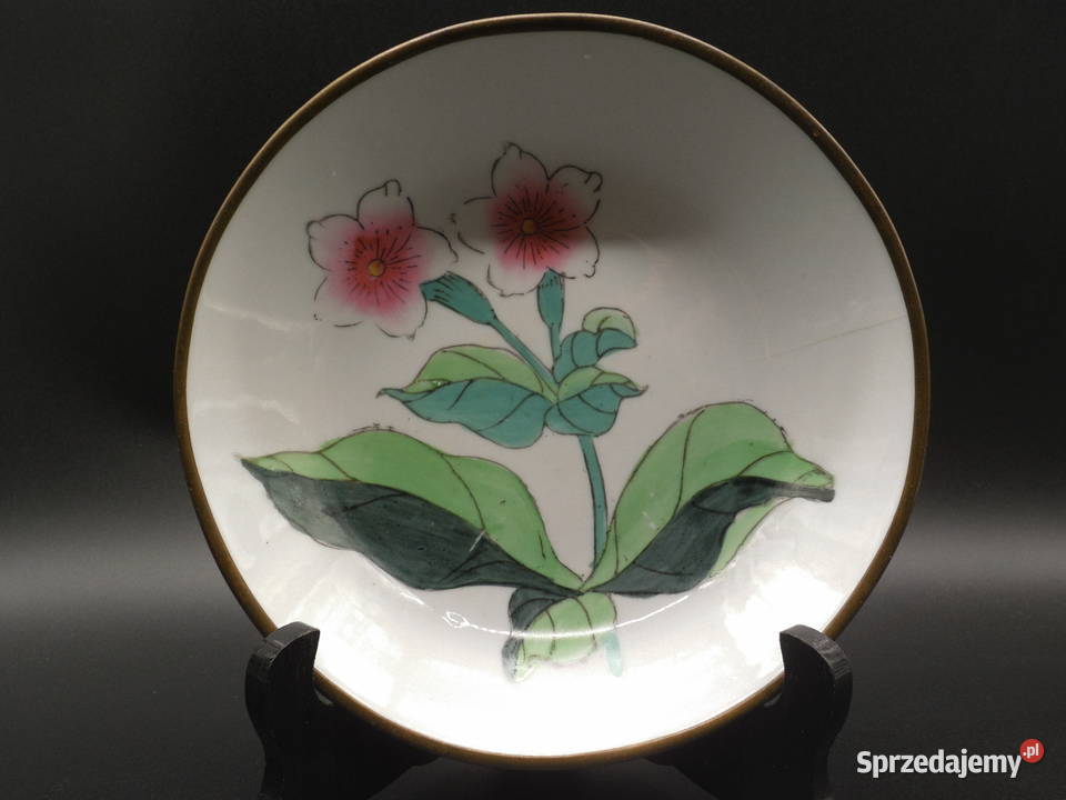 Dekoracyjna miseczka porcelanowa w oprawie