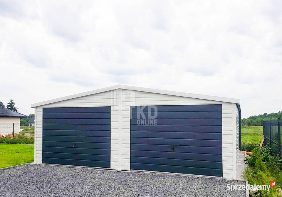 Garaż Blaszany 7x6 2x Brama rynny Antracyt biały Cieszyn sprzedam