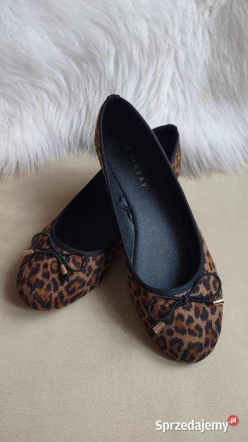 Balerinki w panterkę z kokardką 3637 Sinsay
