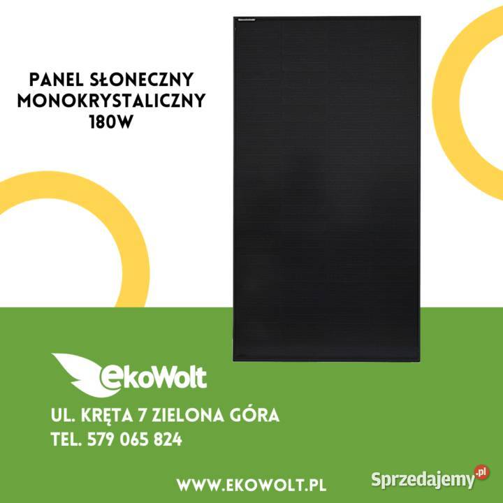 Panel słoneczny 180W monokrystaliczny 35923 Panele fotowoltaiczne Zielona Góra sprzedam