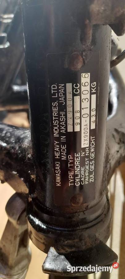 do sprzedania rama moto kawasaki 908A Tarnów sprzedam