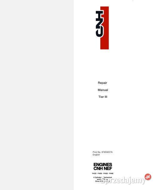CNH F4CE F4DE F4GE F4HE silniki instrukcja motoryzacja, transport Kielce sprzedam
