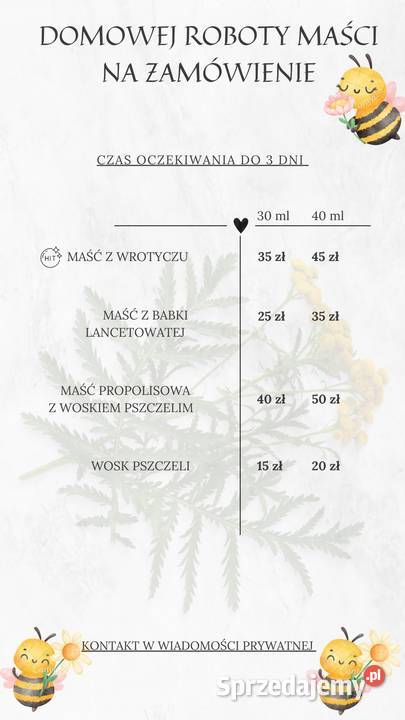 Maść wrotyczowababka lancetowatawosk mazowieckie Przysucha