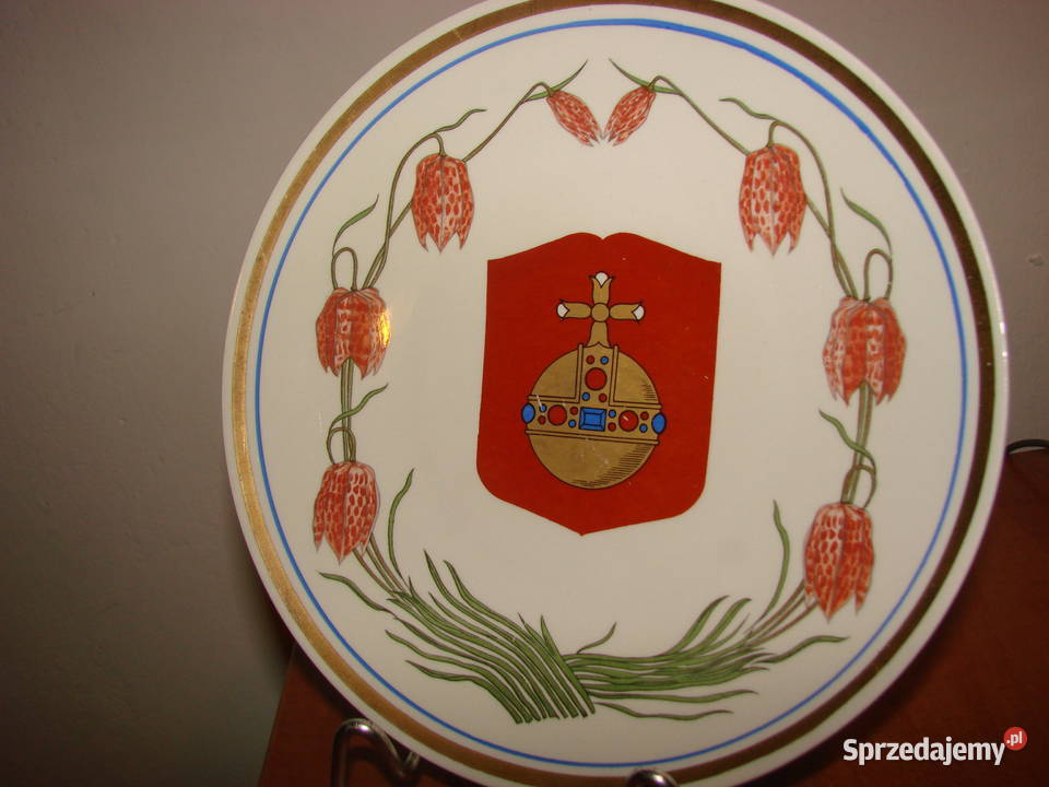 Gefle porcelanowy talerz z lilją 1964 Pruszcz Gdański sprzedam