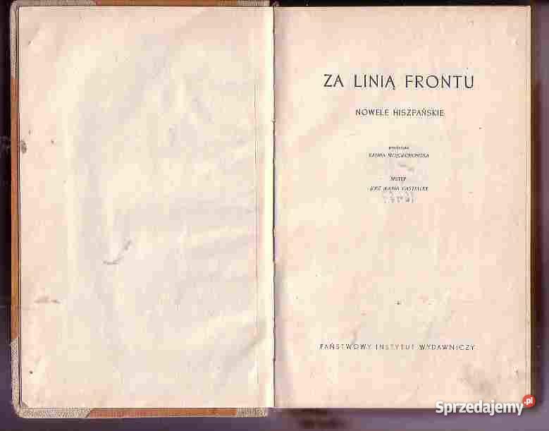 4935 LINIĄ FRONTU NOWELE HISZPAŃSKIE JESUS FERNA małopolskie Czyrna
