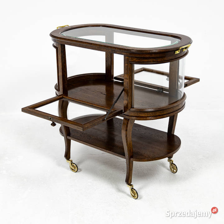 Stylowy Barek Antyk Dębowy Na Kółkach Stary Dąb Swarzędz