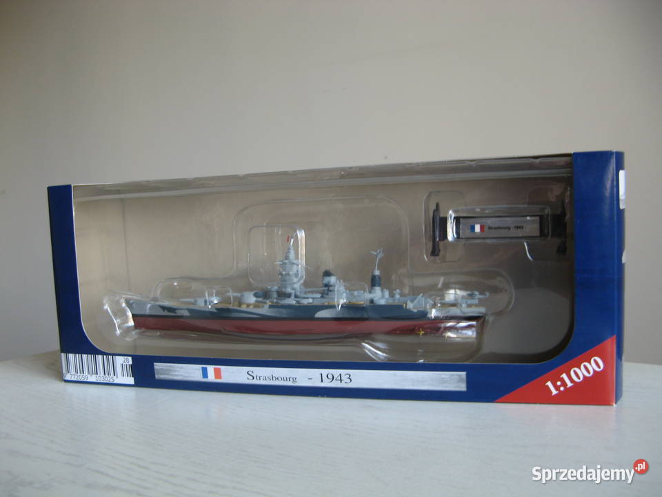 Francuski pancernik Strasbourg 11000Nowy Poznań sprzedam