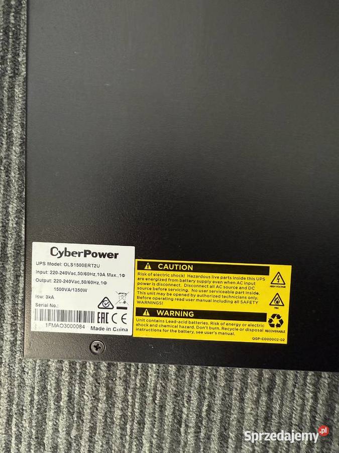 UPS CyberPower OnLine S 1500VA1350W RackTower 2U