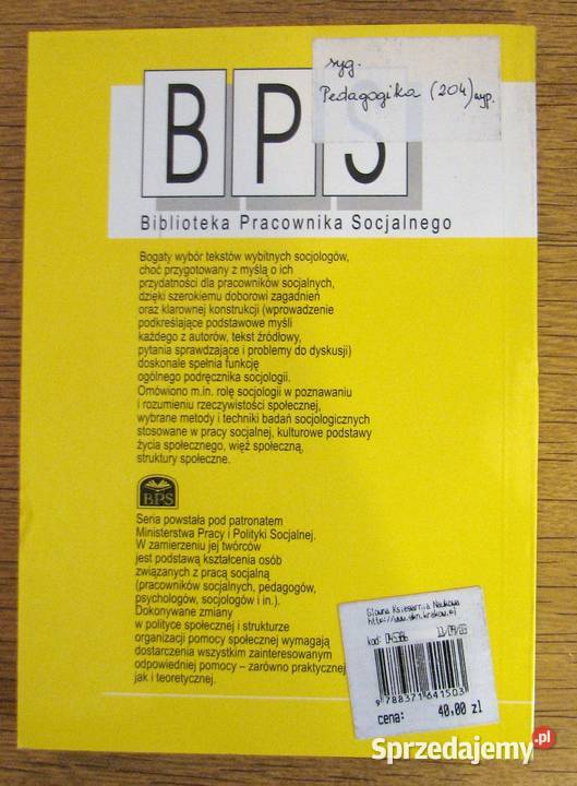 Elementy socjologii Biblioteka pracownika Parczew