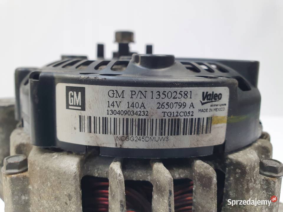 ALTERNATOR Opel Insignia 20 CDTI valeo 13502581 lubelskie Chełm sprzedam