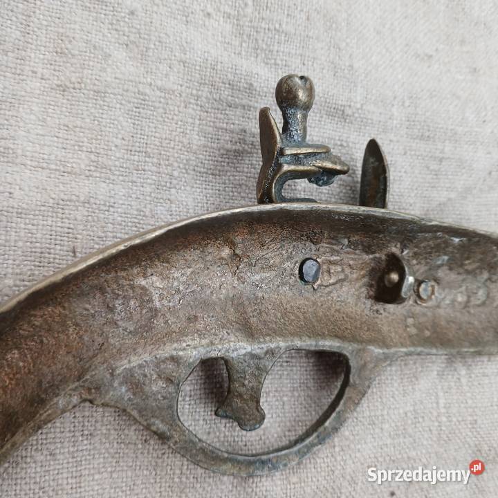 Mosiężny pistolet dekoracja na ścianę komplet 2 Warszawa