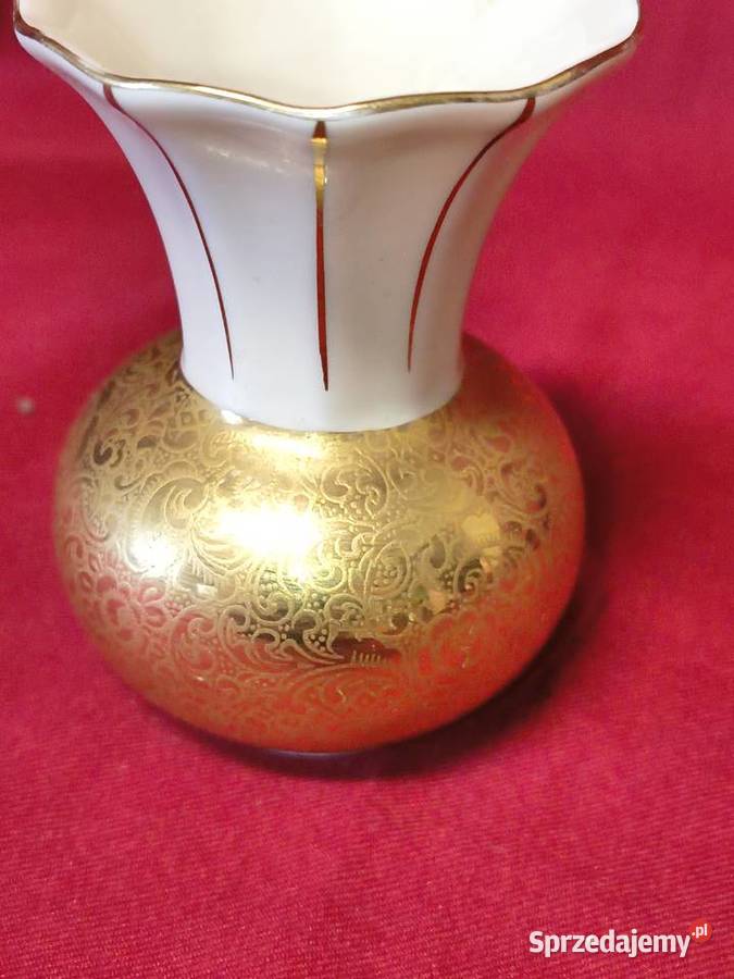 Porcelanowy wazon vintage złocony Rolf Withohn Chorzew sprzedam