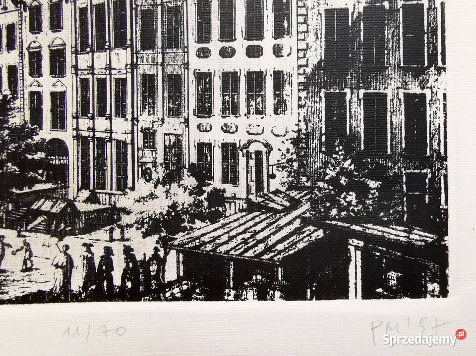 Gdańsk Długi Targ i Ratusz Gł Miasta GRAFIKA