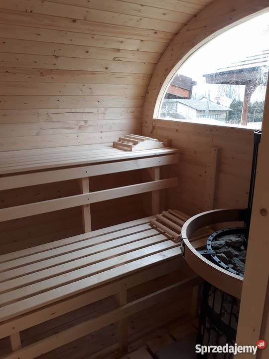 Sauna Owalna Beczka Owal Ogrodowa z piecem Sejny