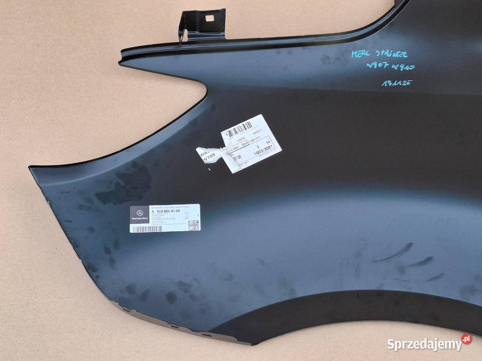 MERCEDES SPRINTER W907 W910 BŁOTNIK PRAWY PRZÓD osobowe lubuskie Bieleń