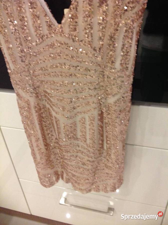 Sukienka Cekinowa Mini Damska BALUOKE XSS NOWA sprzedam