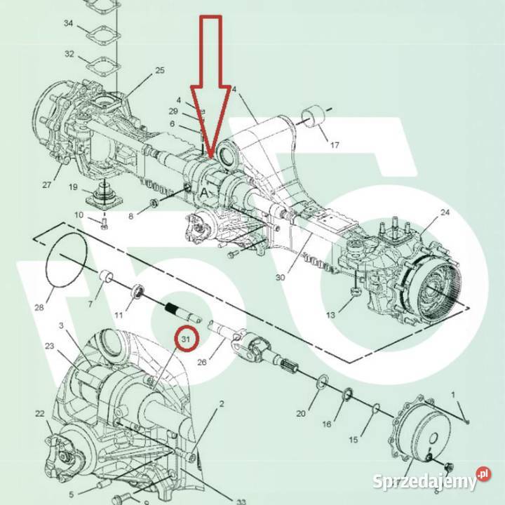Siłownik skrętu 2264344 Cat 2310709 CAT TH 560 Wilkowo