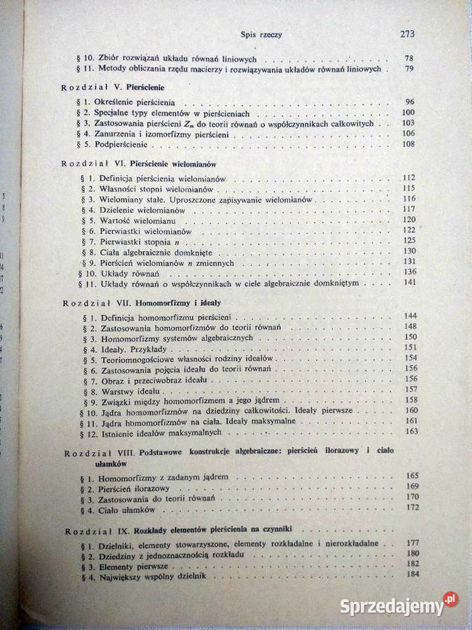 Algebra A BiałynickiBirula Wrocław