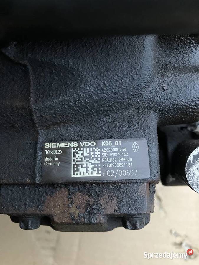 Pompa wtryskowa Siemens Renault scenic ll 15 dci Błaszki