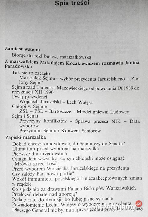 Byłem marszałkiem kontraktowego Mikołaj Chełm
