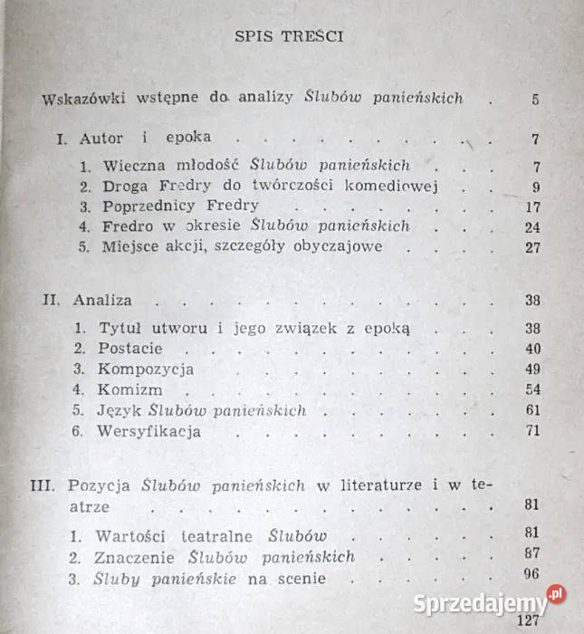 Śluby panieńskie Aleksander Fredro Rok wydania 1966 lubelskie Chełm