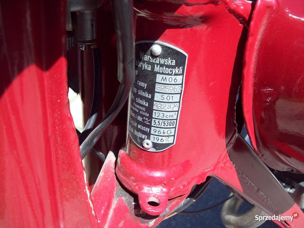 WFM motocykl zabytkowy żółte tablice Warszawa sprzedam