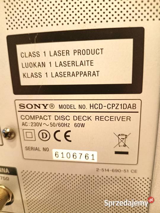 Wieża Sony HCDCPZ1 Wieże i miniwieże Łódź sprzedam