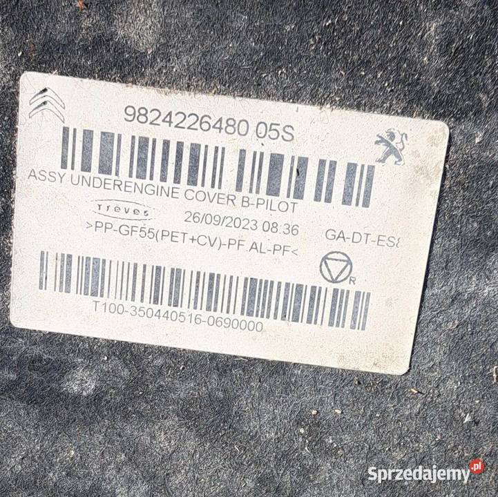 Ekran płyta osłona pod silnik B Peugeot 208 II osobowe dolnośląskie