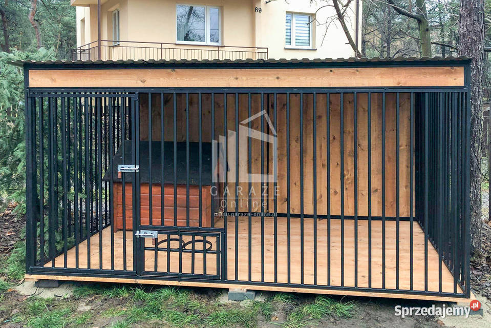 Kojec psów 3x2m Wiatrołap Drewniana podłoga Konin