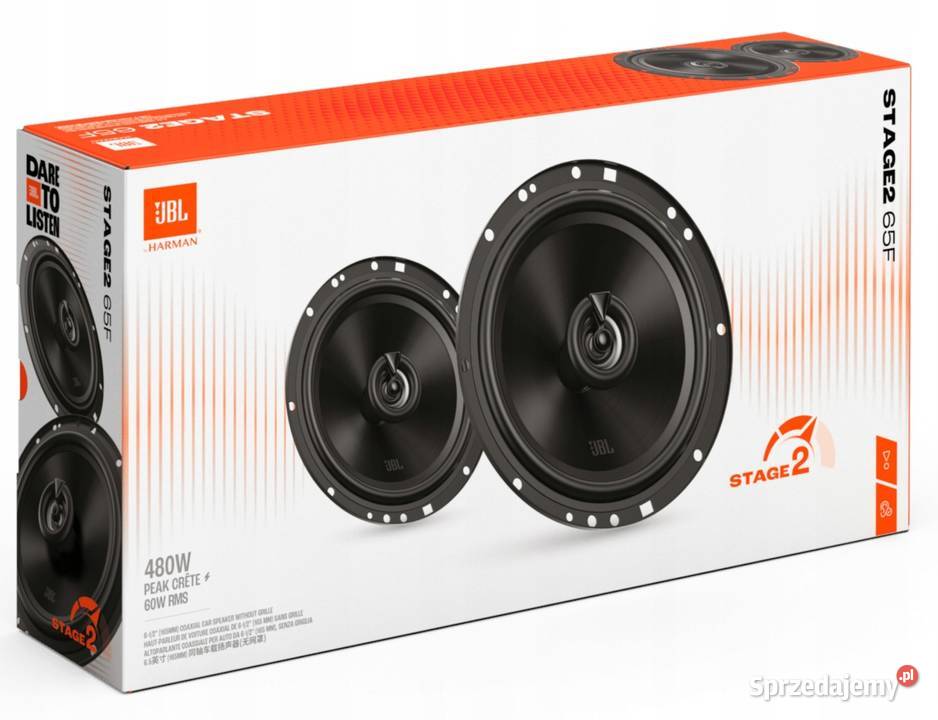 Głośniki samochodowe JBL Stage2 65F 480W 60W RMS dwudrożne Łuszczów Drugi