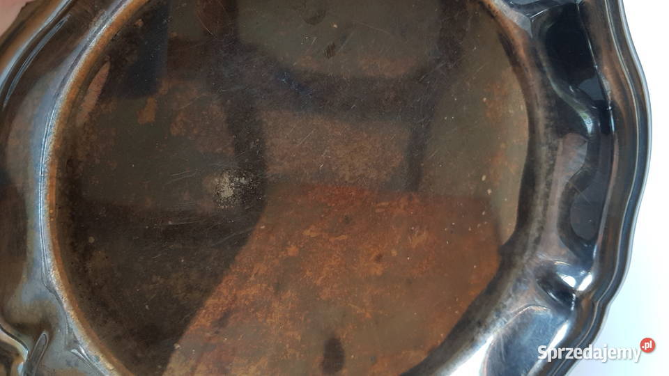 Platerowana stara misa patera śląskie Dąbrowa Górnicza