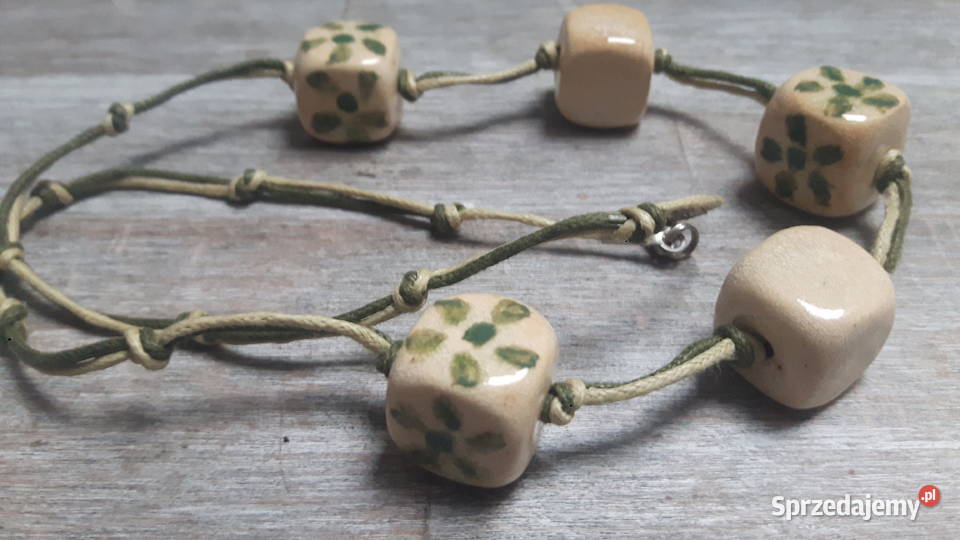 Naszyjnik ceramiczny ręcznie wykonany Otwock