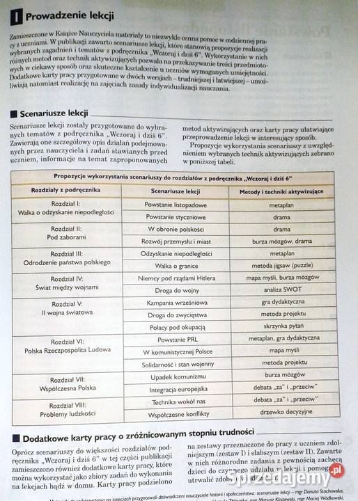 Wczoraj i Dziś Materiały dydaktyczne klasy 6 lubelskie Chełm