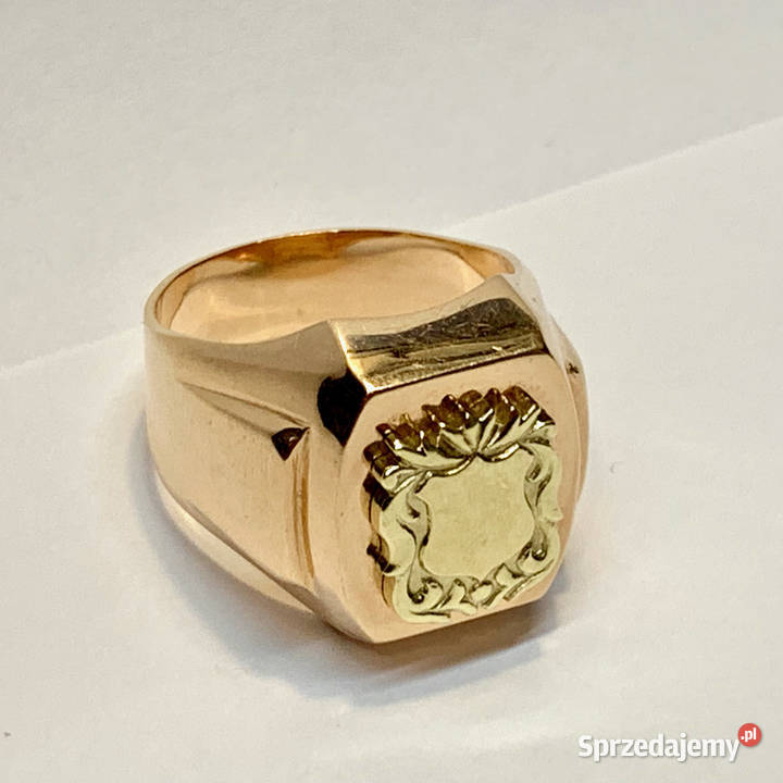 Złoty SYGNET męski 585 14K herbowy masywny Warszawa sprzedam