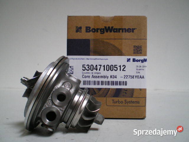 Nowy rdzeń BorgWarner KKK 53047100512 osobowe