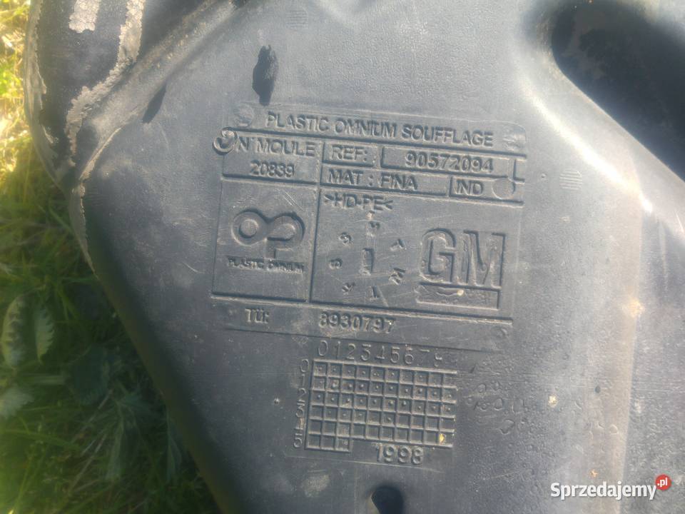 Opel Astra 2 G II zbiornik paliwa bak 90572094 Układ paliwowy Dębno