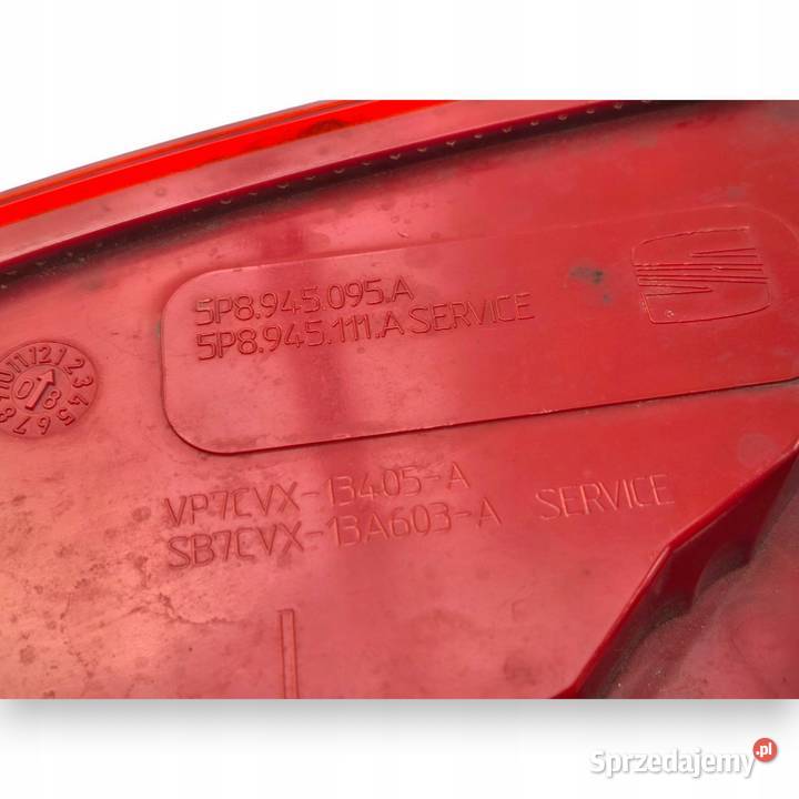LAMPA LEWA Seat Altea XL tylna tylnia lewy tył osobowe