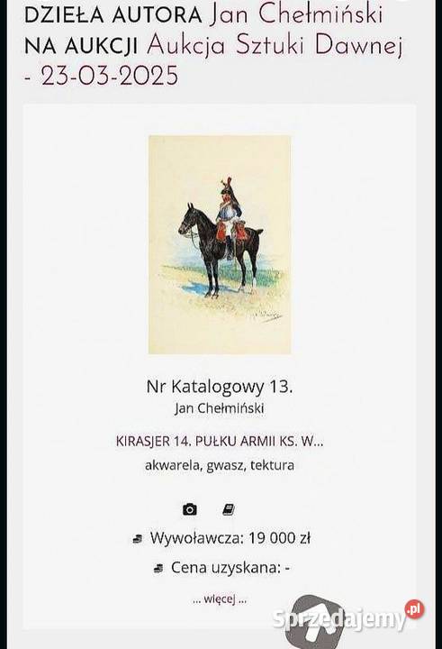 Jan Chełmiński Ułani Księstwa Warszawskiego