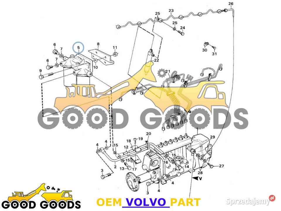VOLVO PODSTAWA FILTRÓW PALIWA 1676832 8194541 Części do maszyn budowlanych mazowieckie sprzedam