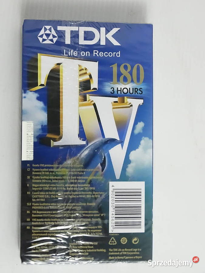 Nowe zafoliowane kasety VHS TDK Life on Record Biłgoraj