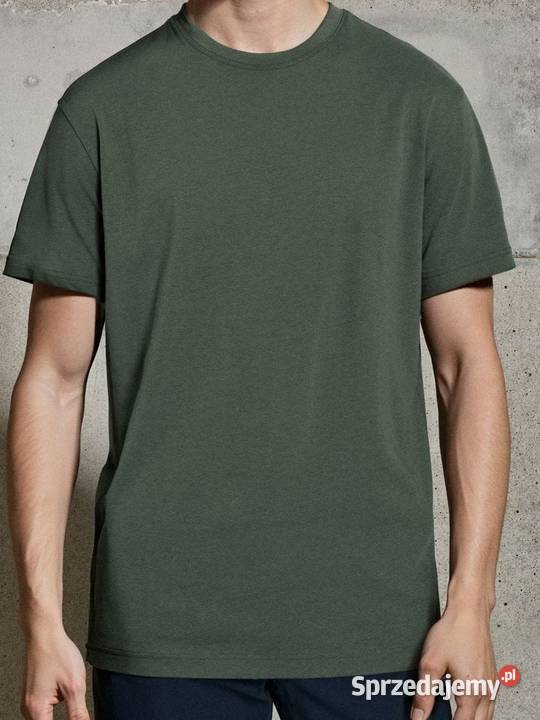 zielony tshirt męski Sinsay małopolskie Olkusz