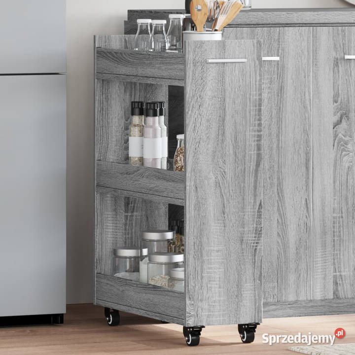Szafka na kółkach szary dąb sonoma 60x22x79 Pozostałe
