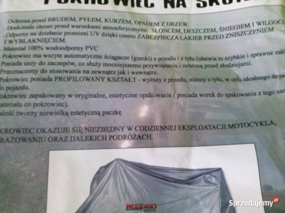 Pokrowiec na motocykl motor skuter Motoryzacja