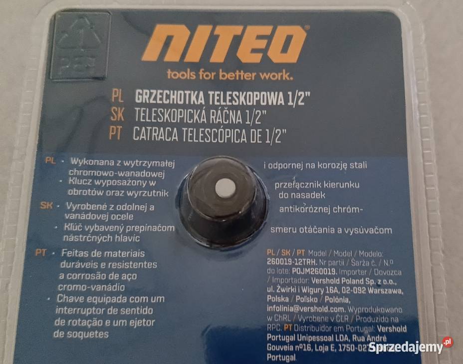 NITEO grzechotka teleskopowa 12 72T CrV NOWA Ełk