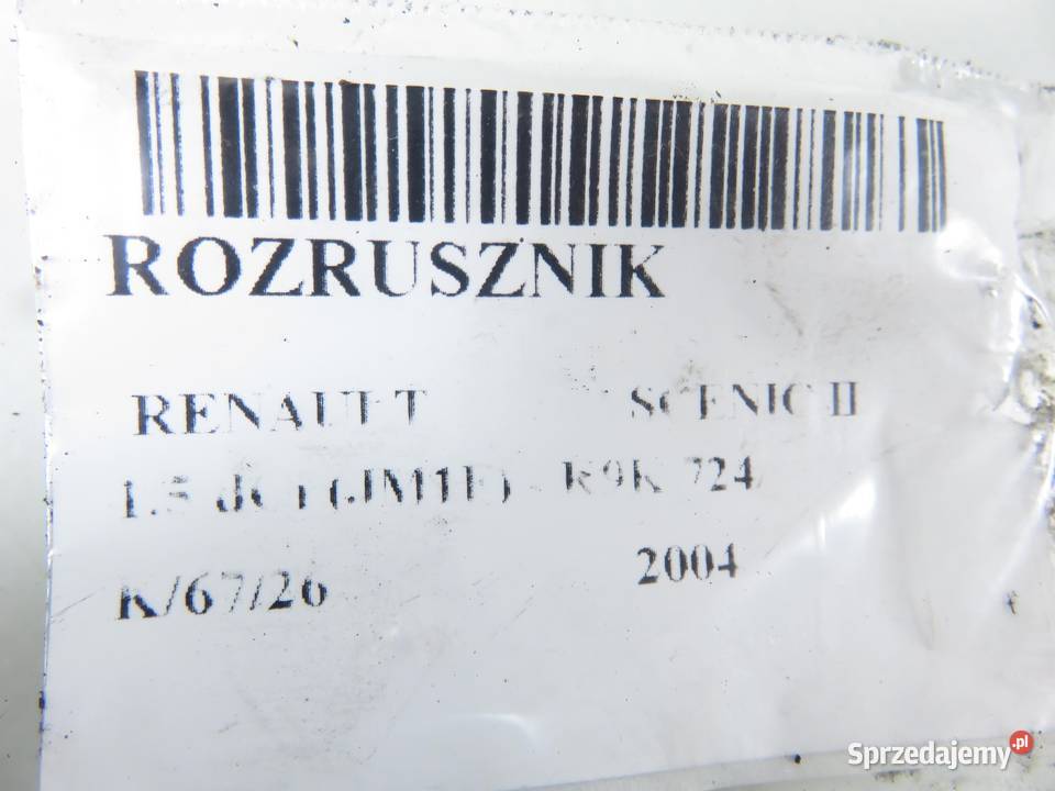 ROZRUSZNIK RENAULT SCENIC II 15 dCi 8200306595 małopolskie