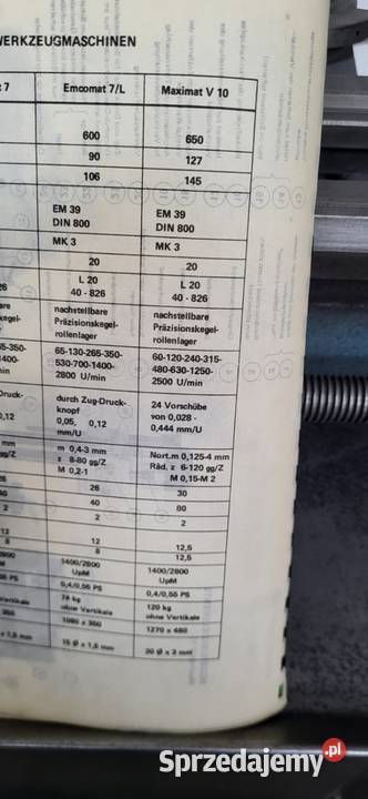 Tokarka Emco Maximat V10P tokarkofrezarka Bielawa