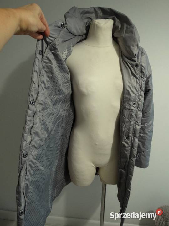 Kurtka Płaszcz Modny Beżowy Kolor Ocieplany Łomża sprzedam