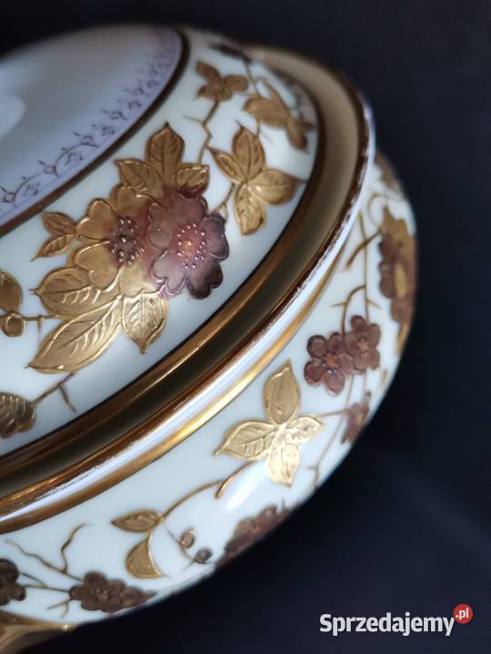 Stara przedwojenna mała złocona waza Katowice