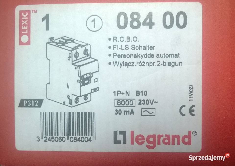 Wyłącznik różnicowoprądowy Legrand B10 30mA Wyszków