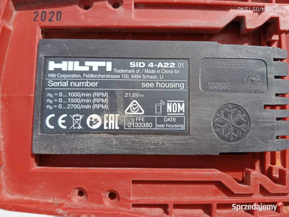 Zakrętarka hilti sid 4a22 małopolskie Tarnów sprzedam